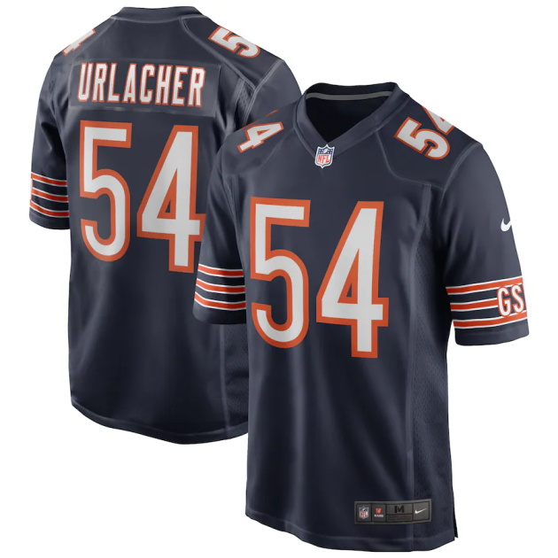 mens nike brian urlacher navy chicago bears game retired player jersey